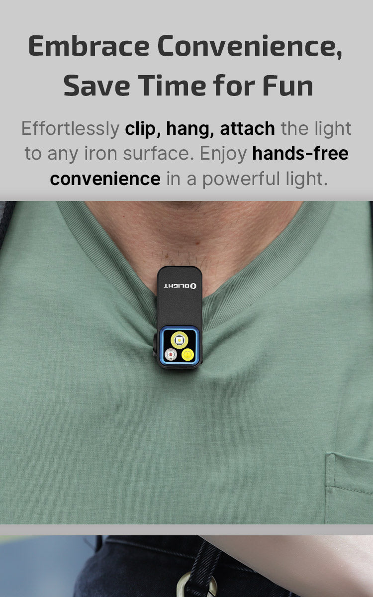 Oclip Pro Clip on Flashlight with Floodlight Spotlight and Red Light