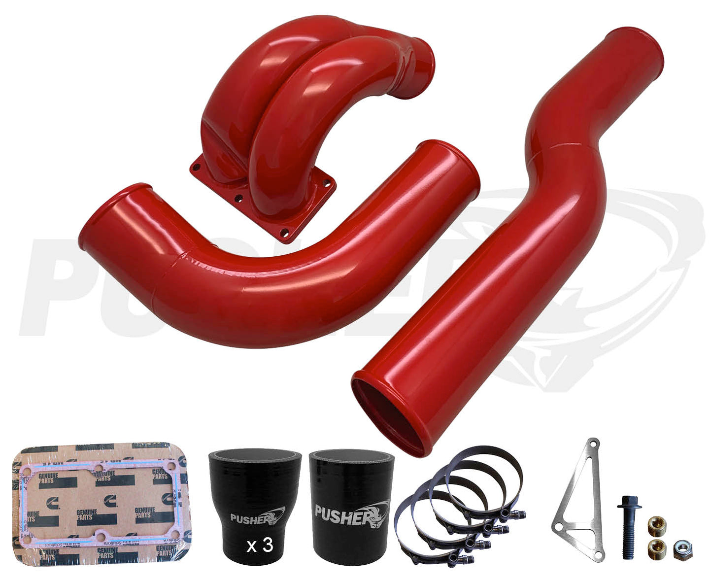 Pusher 3.5" MEGA Intake System with Passenger Side Intercooler Tube for 2010-2012 Ram Cummins