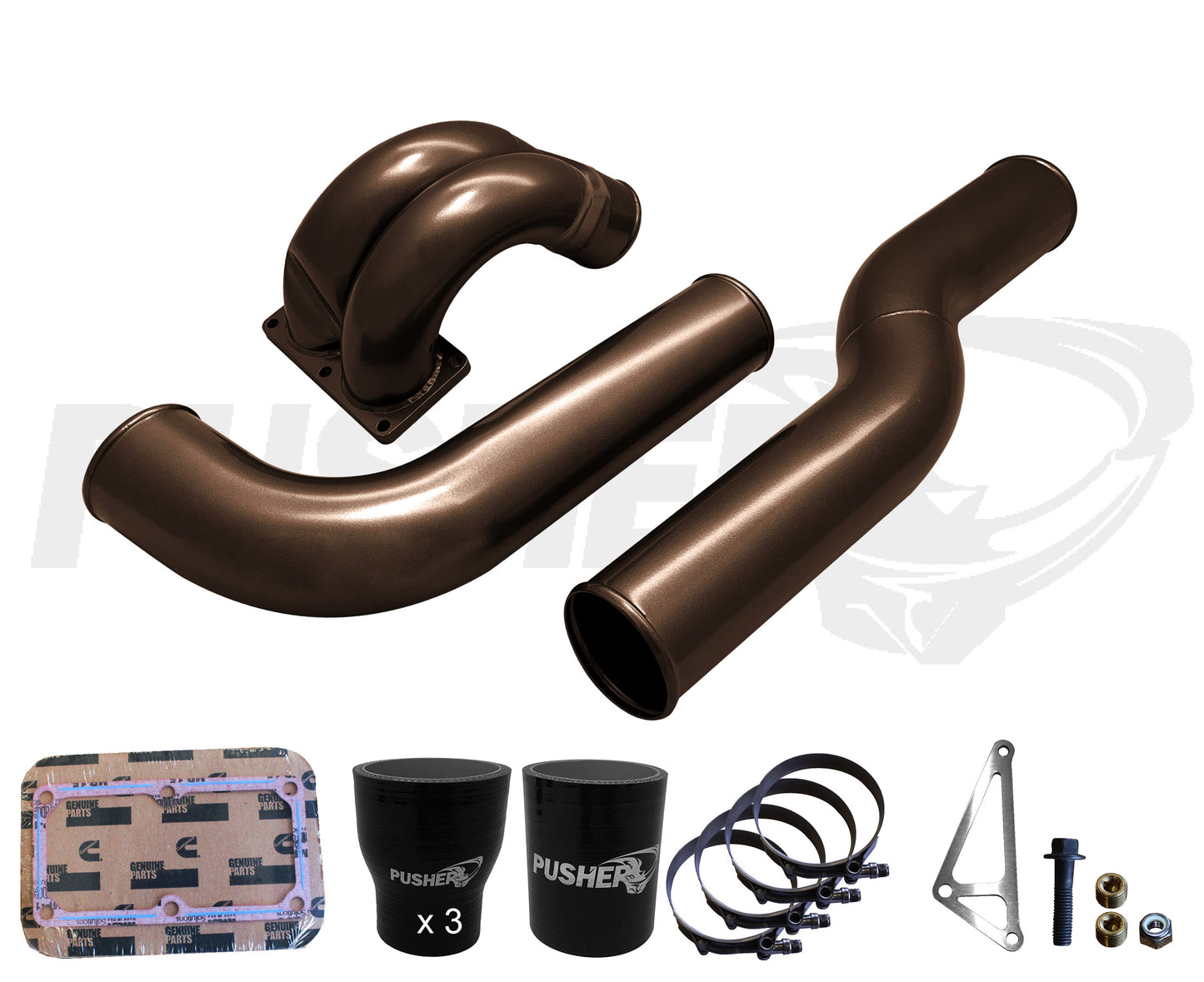 Pusher 3.5" MEGA Intake System with Passenger Side Intercooler Tube for 2007.5-2009 Dodge Cummins