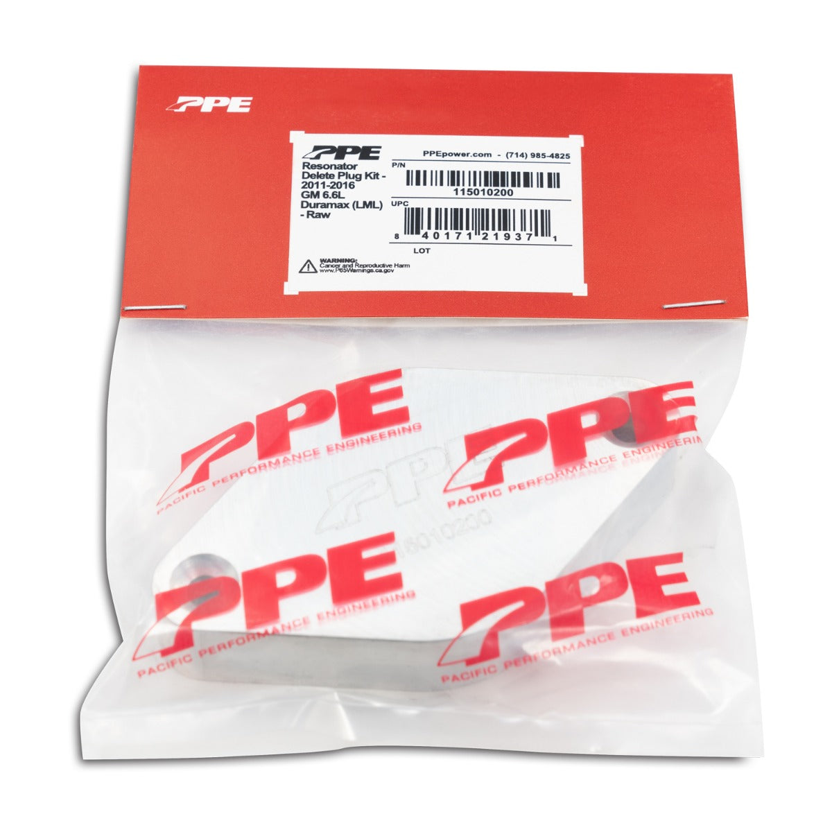 2011 -2016 GM 6.6L Duramax LML Turbo Resonator Delete Plug Raw