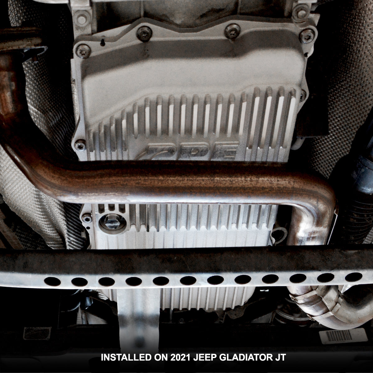 2018-2022 Jeep Wrangler JL/JT w/ 850RE Transmission Heavy-Duty Cast Aluminum Transmission Pan Black