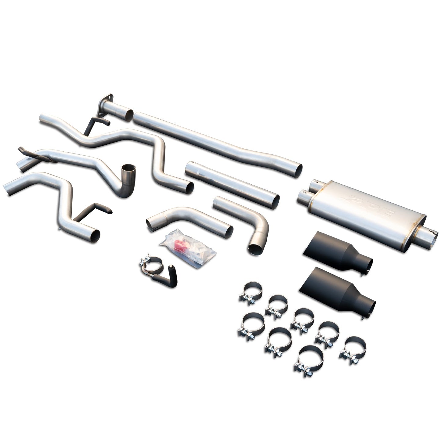 Exhaust Cat Back Ford F150 (2015-2022) Raw Tube Black Tips