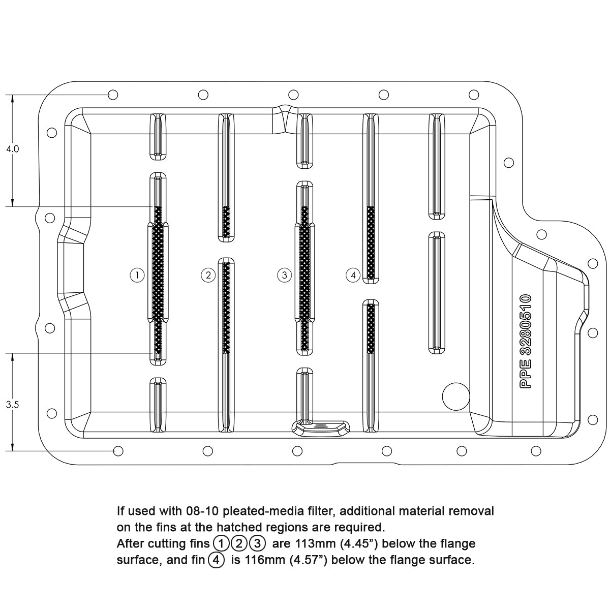 Ford Deep Transmission Pan 5R110 Black PPE Diesel