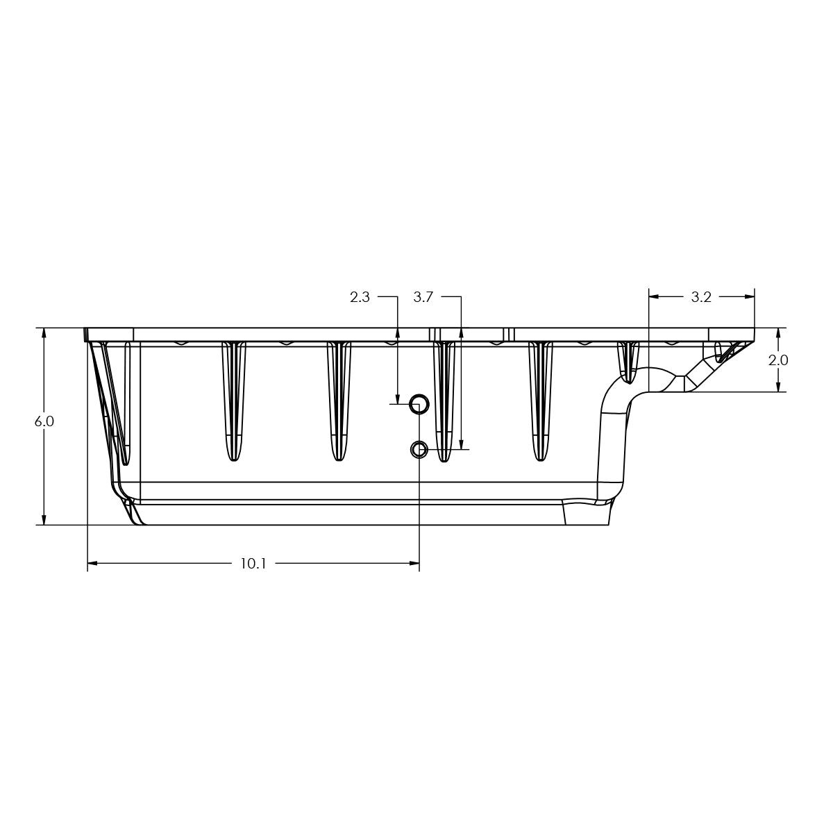 Ford Deep Transmission Pan 5R110 Black PPE Diesel