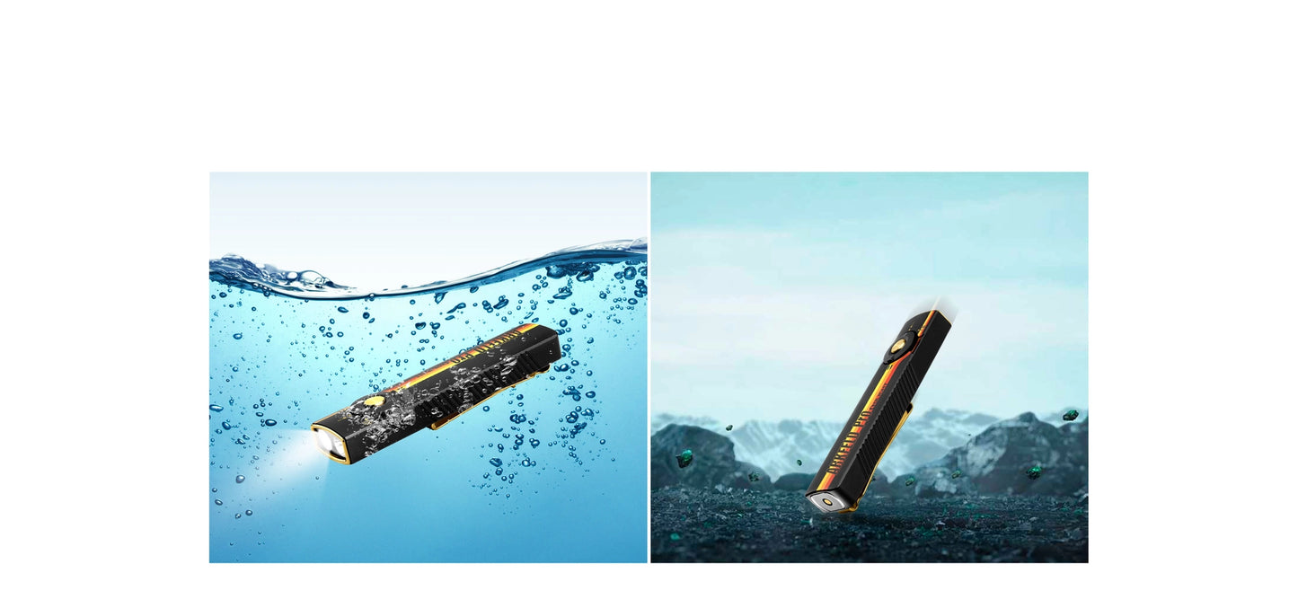 Arkfeld Pro Flat EDC Flashlight with LED Light UV and Laser