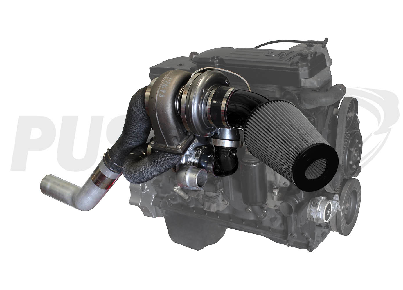 Pusher High Mount Compound Turbo System for 2007.5-2009 Dodge Ram 6.7L Cummins Trucks