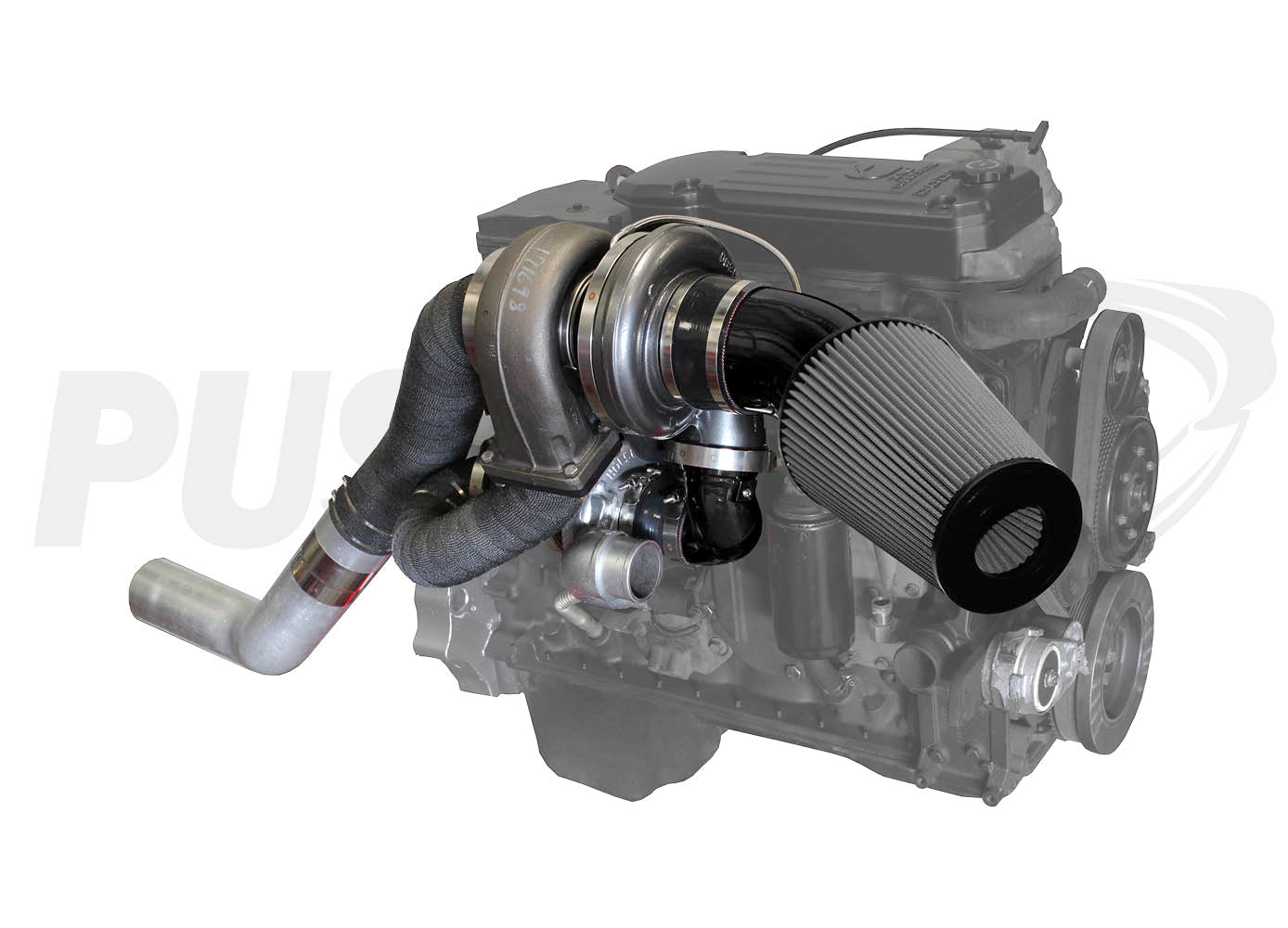 Pusher High Mount Compound Turbo System for 2013-2018 Ram Cummins 6.7L Trucks