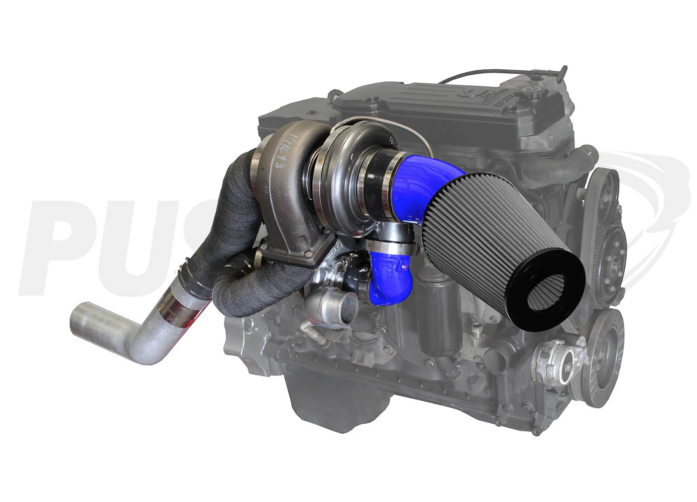 Pusher High Mount Compound Turbo System for 2013-2018 Ram Cummins 6.7L Trucks