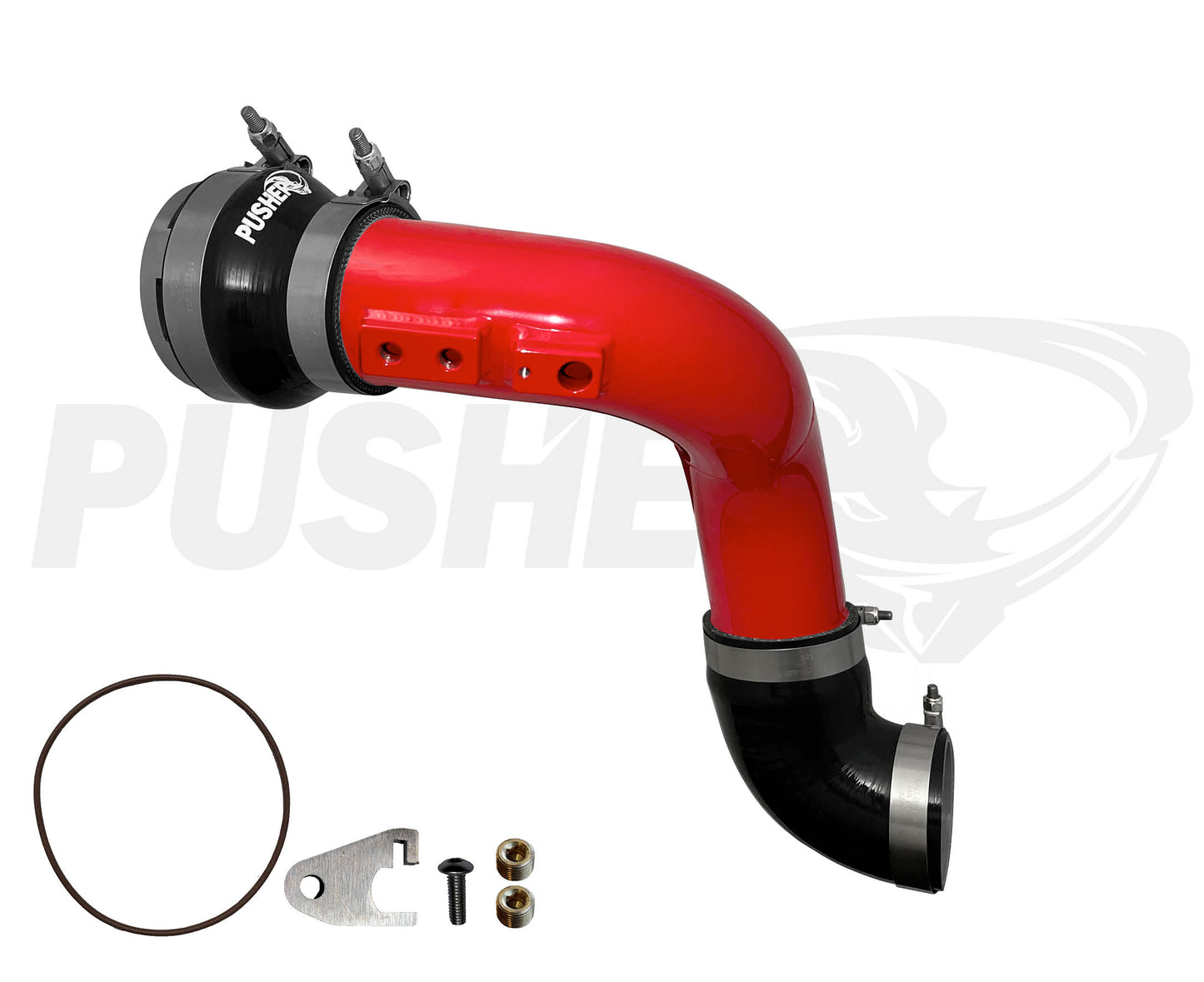 Pusher HD 3" Cold Side Charge Tube for 2017+ Ford F250/350 6.7L Powerstroke w/ Throttle Valve Adapter