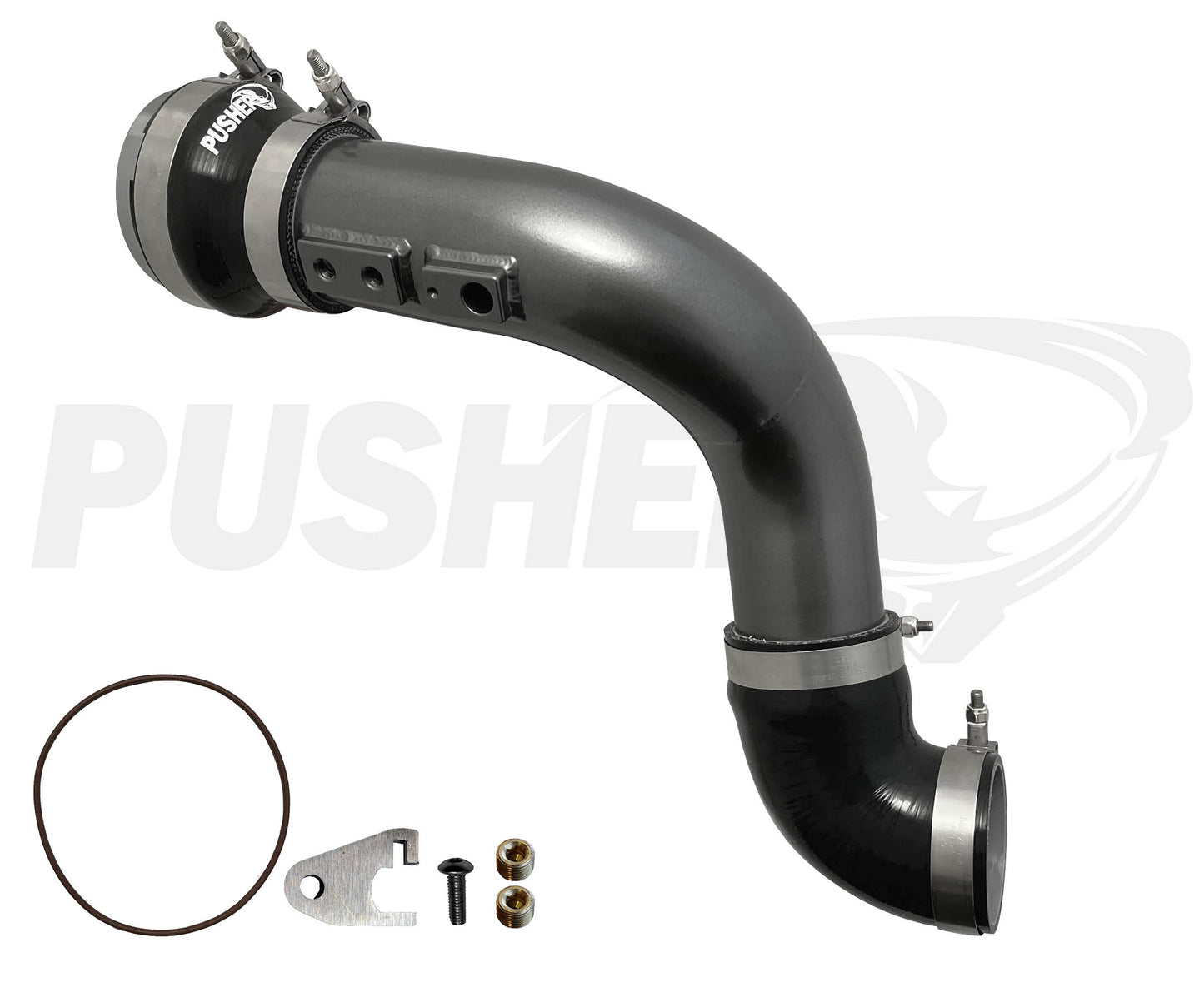 Pusher HD 3" Cold Side Charge Tube for 2011-16 Ford F250/350/F450/F550 6.7L Powerstroke w/ Throttle Valve Adapter