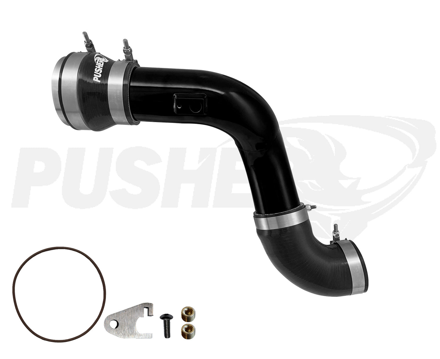 Pusher HD 3" Cold Side Charge Tube for 2011-16 Ford F250/350/F450/F550 6.7L Powerstroke w/ Throttle Valve Adapter