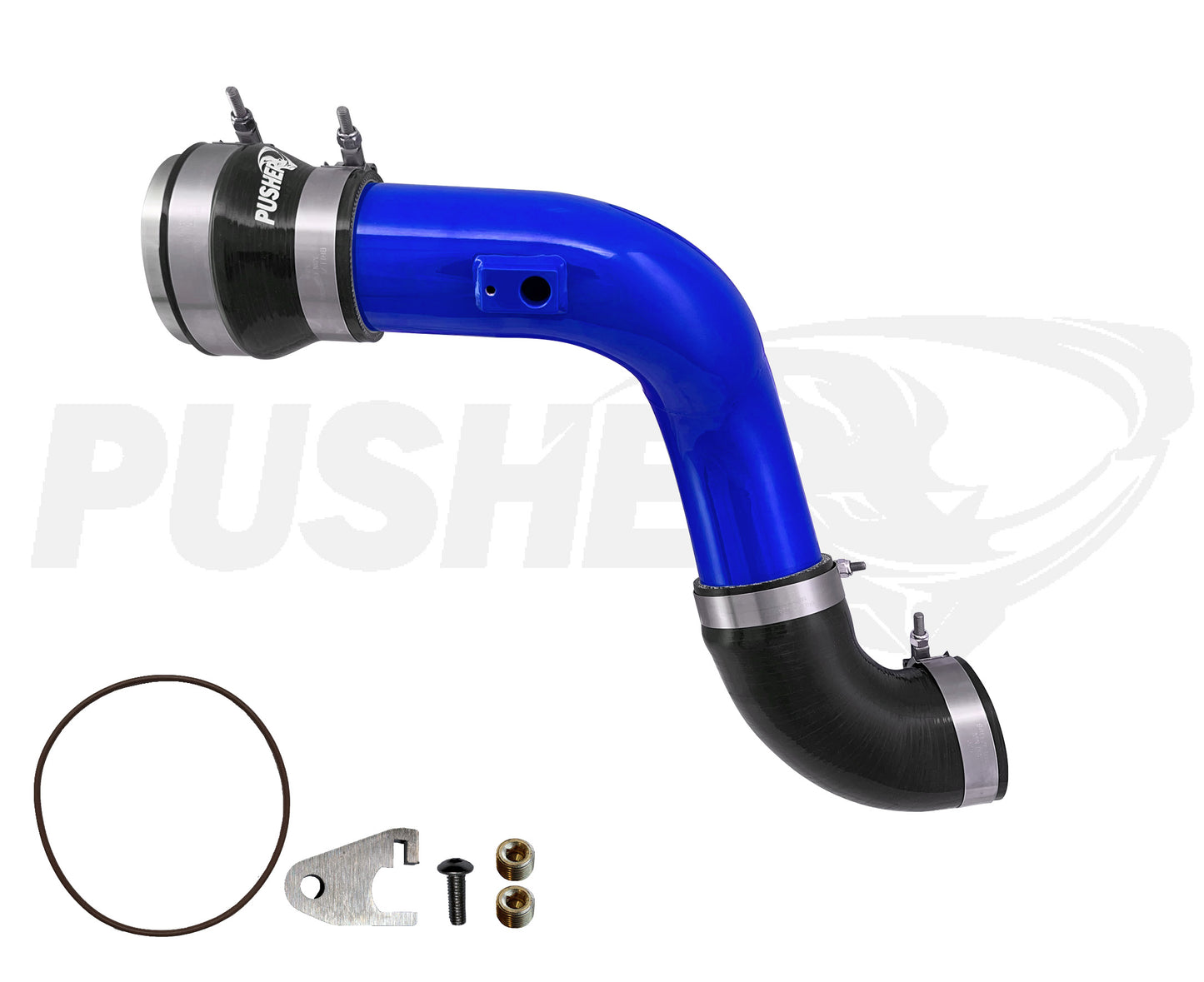 Pusher HD 3" Cold Side Charge Tube for 2011-16 Ford F250/350/F450/F550 6.7L Powerstroke w/ Throttle Valve Adapter
