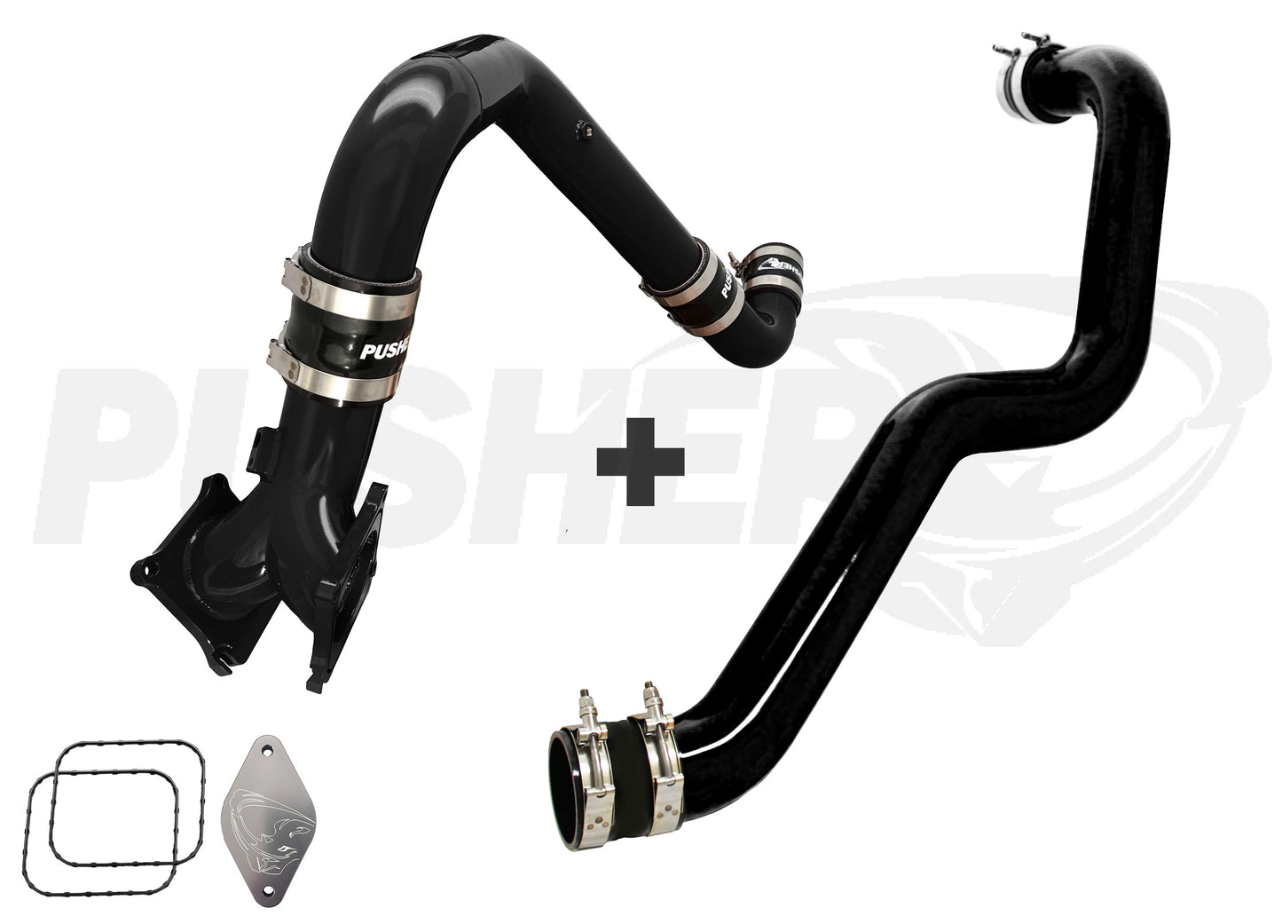 Pusher SuperMax Intake System & Pusher Max 3" Driver-side Charge Tube for 2011-2016 Duramax LML Trucks