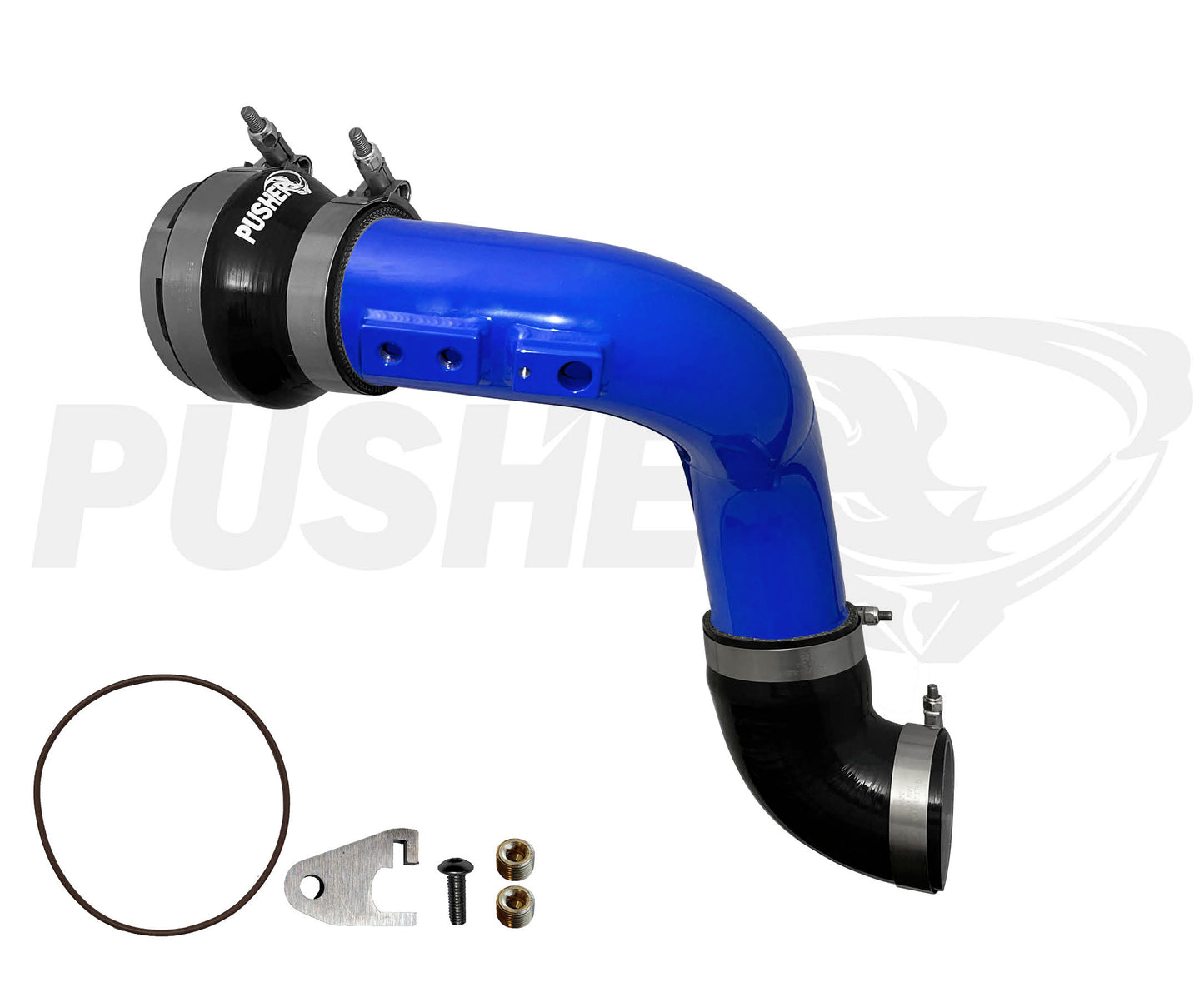 Pusher HD 3" Cold Side Charge Tube for 2017+ Ford F250/350 6.7L Powerstroke w/ Throttle Valve Adapter