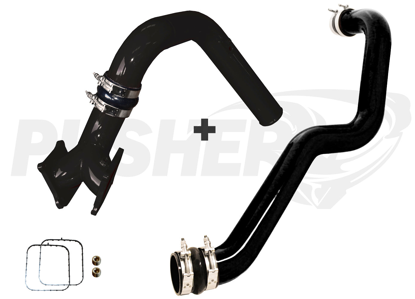 Pusher SuperMax Intake System & Pusher Max 3" Driver-side Charge Tube for 2006-2010 Duramax LBZ/LMM Trucks