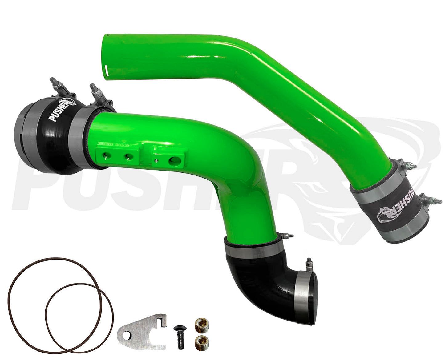 Pusher 3" Hot & Cold Side Charge Tubes for 2017-2022 Ford F250/350 6.7L Powerstroke w/ Throttle Valve Adapter