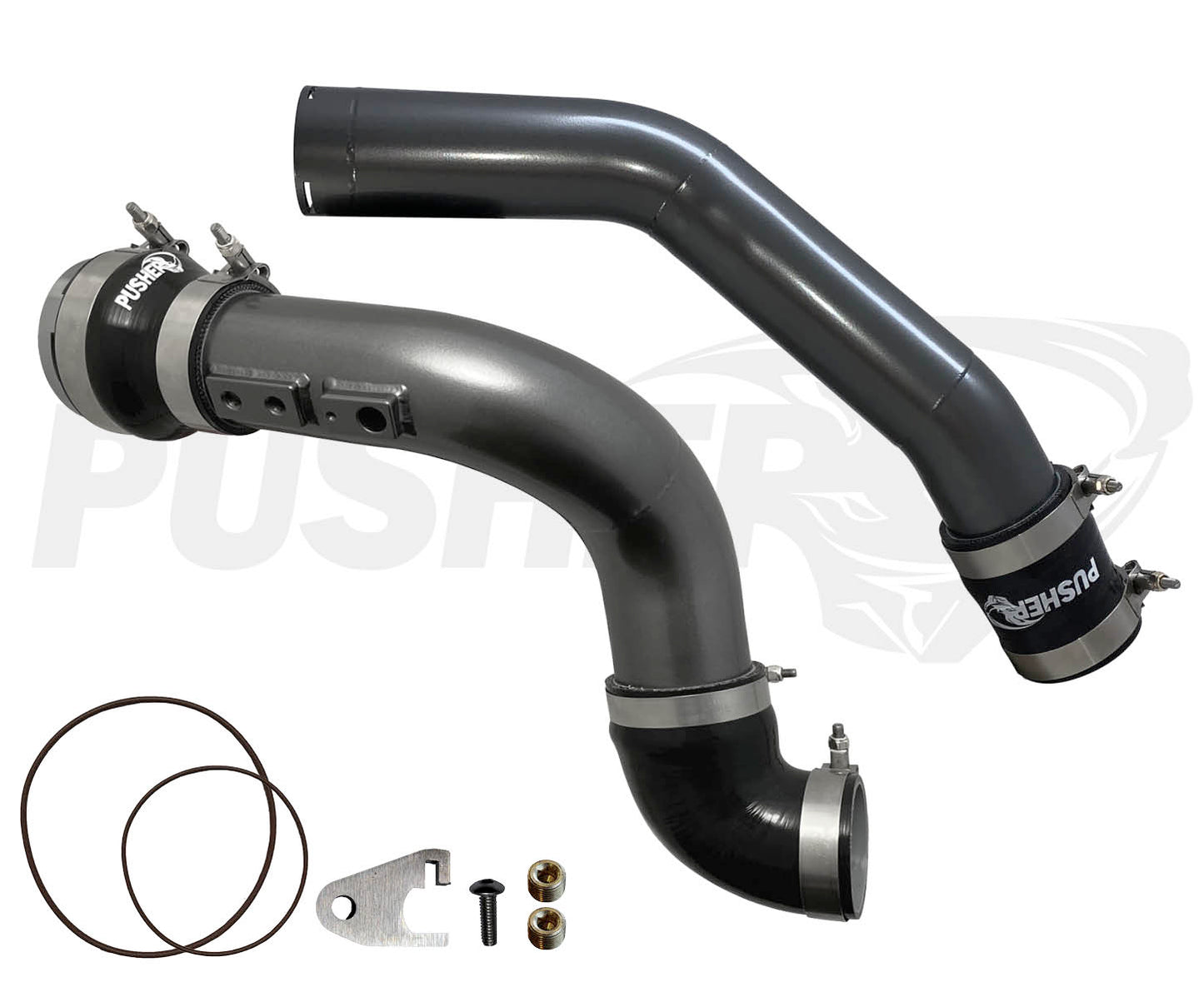 Pusher 3" Hot & Cold Side Charge Tubes for 2017-2022 Ford F250/350 6.7L Powerstroke w/ Throttle Valve Adapter