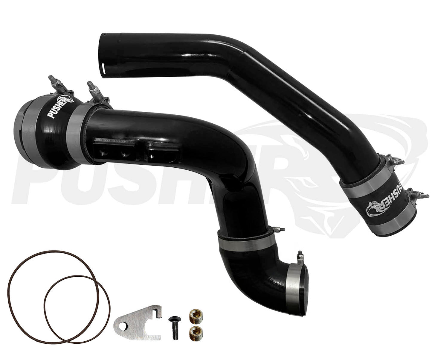 Pusher 3" Hot & Cold Side Charge Tubes for 2017-2022 Ford F250/350 6.7L Powerstroke w/ Throttle Valve Adapter