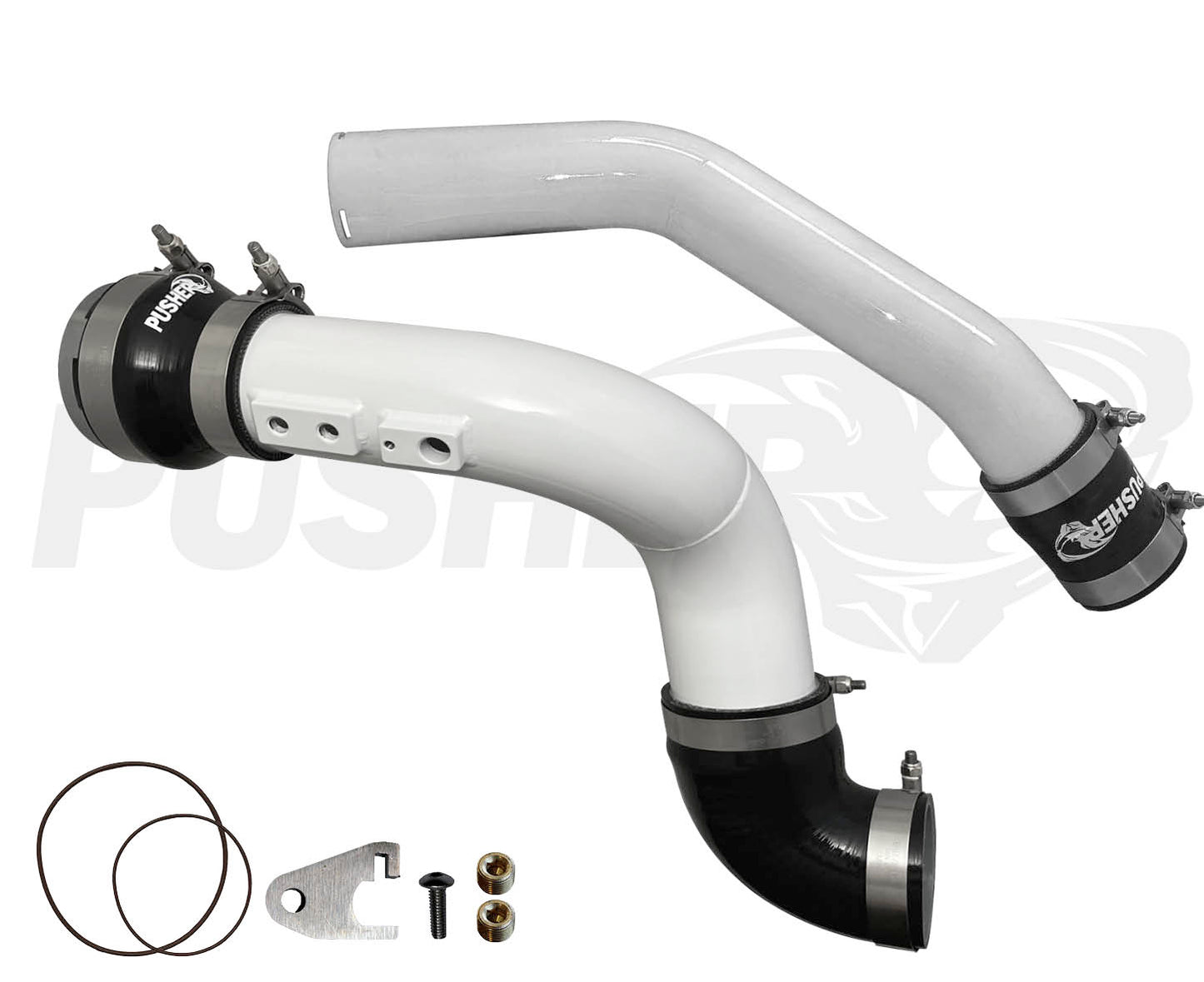 Pusher 3" Hot & Cold Side Charge Tubes for 2017-2022 Ford F250/350 6.7L Powerstroke w/ Throttle Valve Adapter