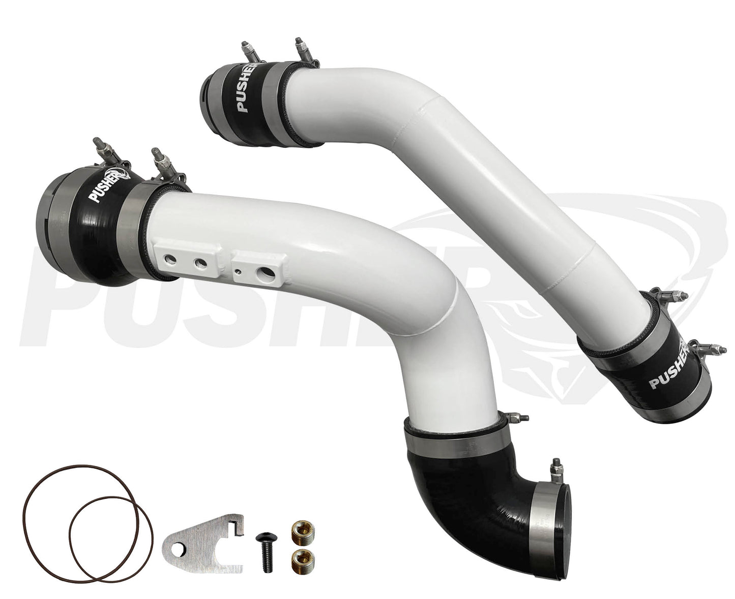 Pusher 3" Hot & Cold Side Charge Tubes for 2017-2022 Ford F250/350 6.7L Powerstroke w/ Throttle Valve Adapter