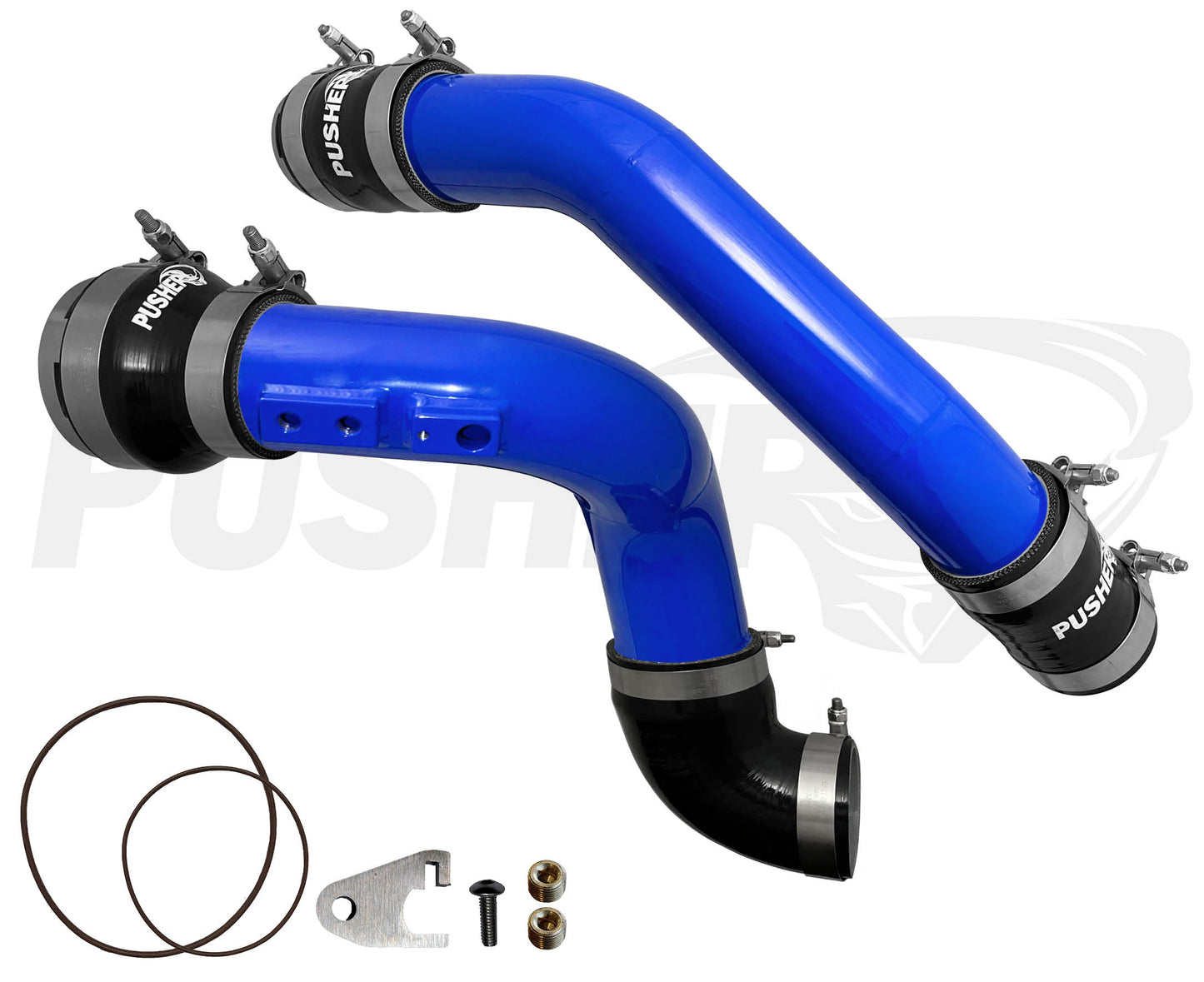 Pusher 3" Hot & Cold Side Charge Tubes for 2017-2022 Ford F250/350 6.7L Powerstroke w/ Throttle Valve Adapter