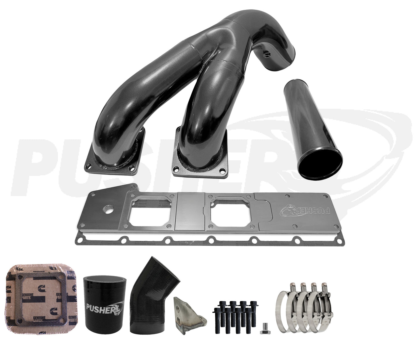 Pusher 3.5" MEGA Twin Intake System 1994-1998 Dodge Cummins 12v