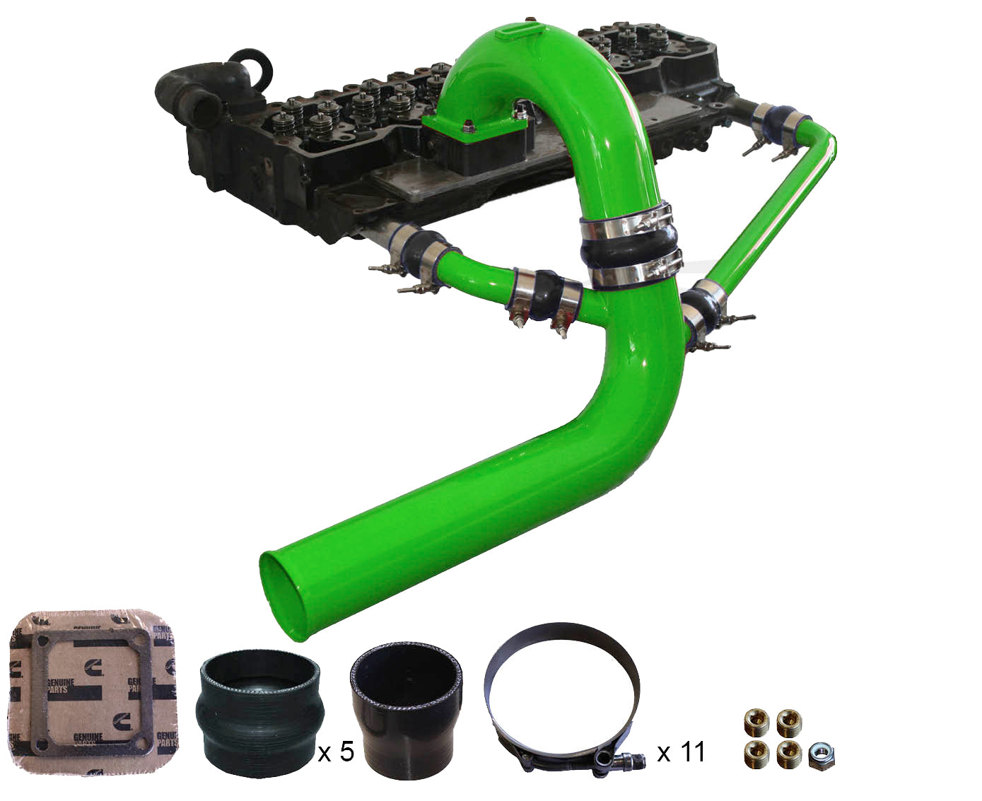 Pusher 3.5" MEGA Intake System with Cross-Air 2003-2007 Dodge Cummins