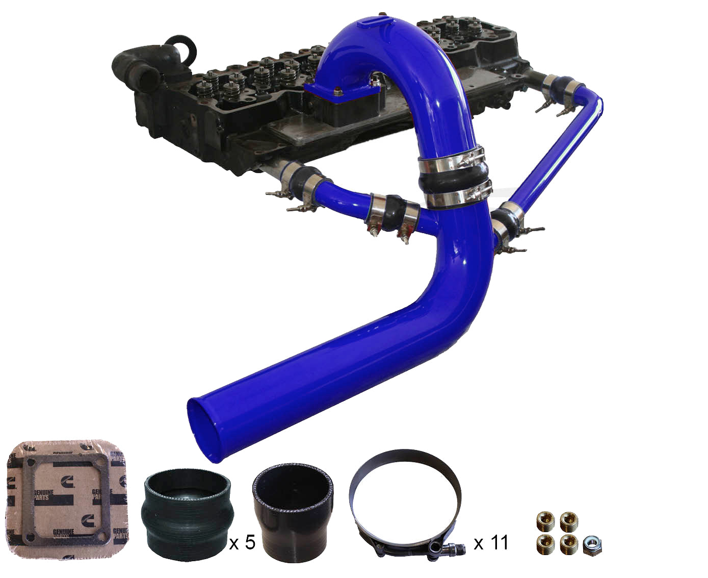 Pusher 3.5" MEGA Intake System with Cross-Air 2003-2007 Dodge Cummins
