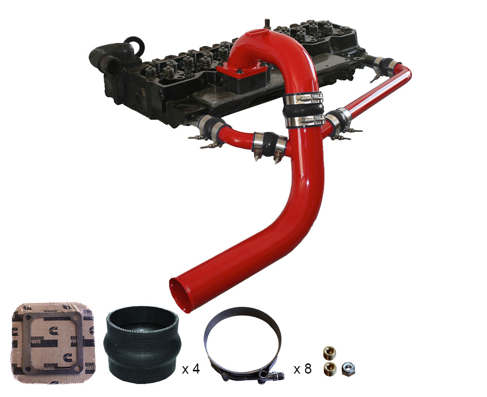 Pusher 3" Intake Manifold and 3" Cross-Air Package for 2003-2007 Dodge Cummins