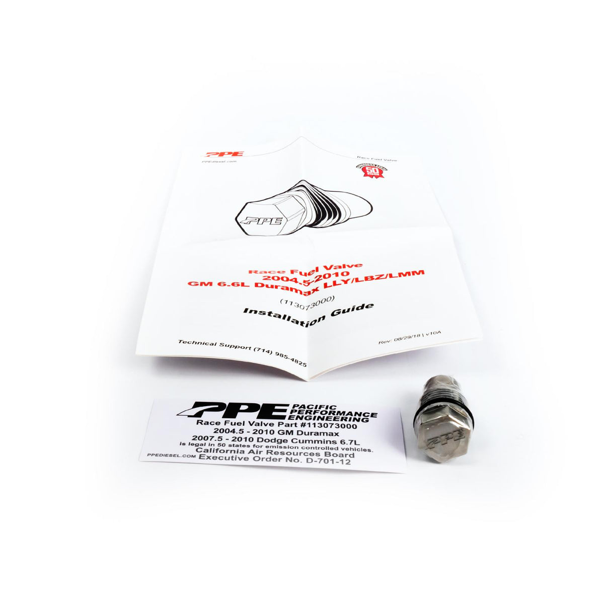 2004.5-2010 GM 6.6L Duramax and 2007.5-2010 Cummins 6.7L Race Fuel Valve