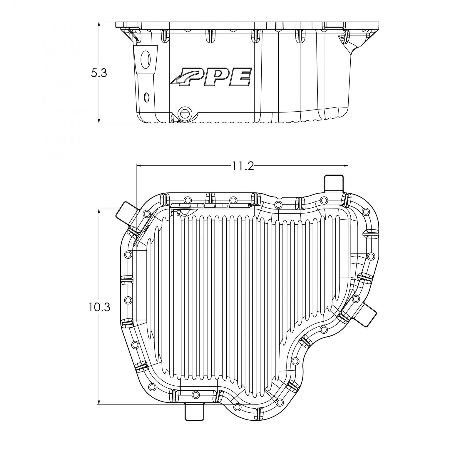 2001-2010 GM 6.6L Duramax PPE High-Capacity Cast Aluminum Engine Oil Pan