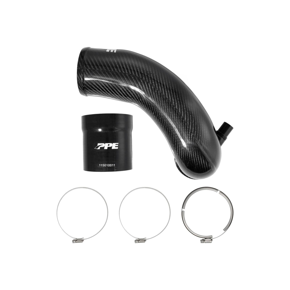 Turbo Inlet 2004.5-2005 GM 6.6L Duramax LLY - Zilla Carbon Fiber Weave Pacific Performance Engineering