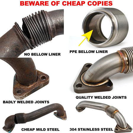 Up-Pipe for 2006-2007 GM 6.6L Duramax LLY/LBZ w/EGR (For OEM Exh Man) Pacific Performance Engineering