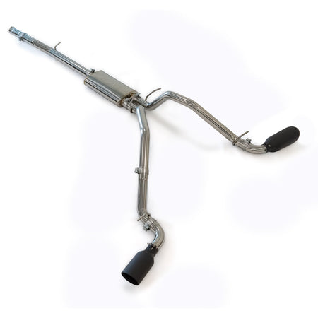 Exhaust Cat Back w/tips Pol/Blk 09-13
