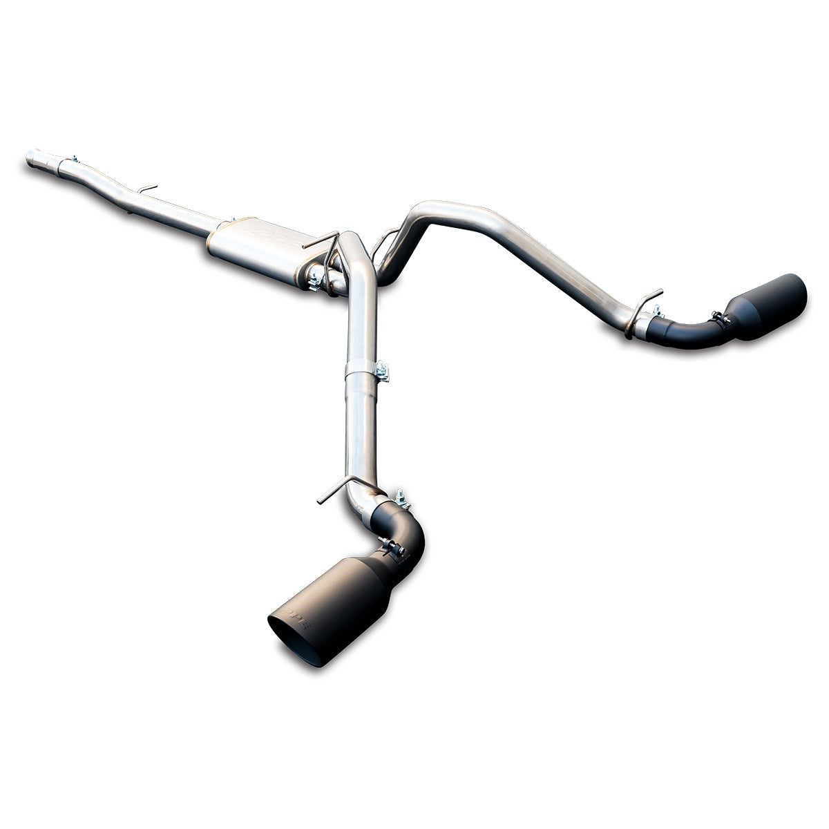 Exhaust Cat Back 2.5 Inch w/Dual Tips Pol/Pol GM 4.3L 5.3L 2014-2018 2019 Classic Body