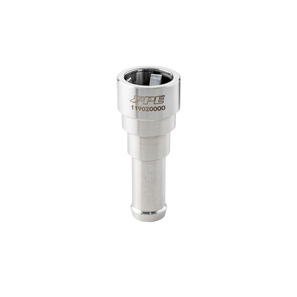 15-16 GM 6.6L LML Heater Outlet Hose Connector - 5/8 Inch Hose to 5/8 Inch Tube Pacific Performance Engineering