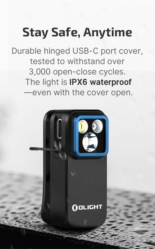 Oclip Pro Clip on Flashlight with Floodlight Spotlight and Red Light