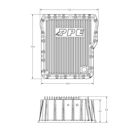2001-2019 GM 6.6L DURAMAX W/ ALLISON 1000-2000-2400 SERIES TRANSMISSION HEAVY-DUTY DEEP ALUMINUM TRANSMISSION PAN Black