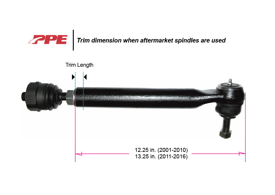 2001-2010 GM Sierra 2500 Stage 3 Forged Tie Rod Assemblies