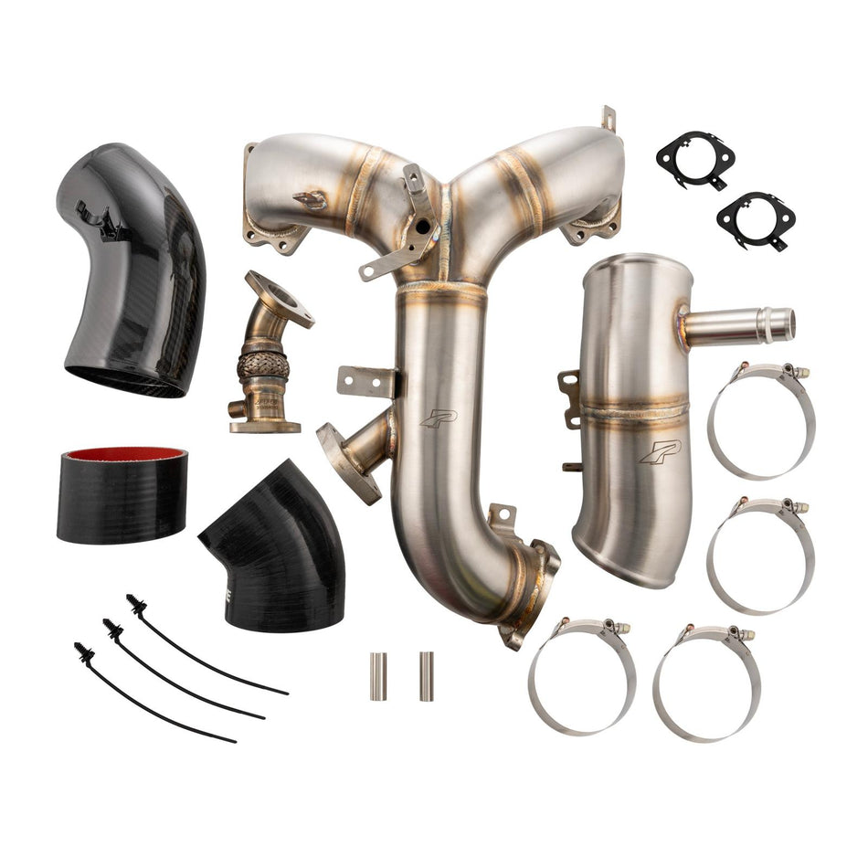 Turbo Inlet and Intake Manifold Kit - Ford 6.7L Powerstroke 2020-2025 - Brushed Pacific Performance Engineering