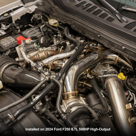 Turbo Inlet and Intake Manifold Kit - Ford 6.7L Powerstroke 2020-2025 - Brushed Pacific Performance Engineering