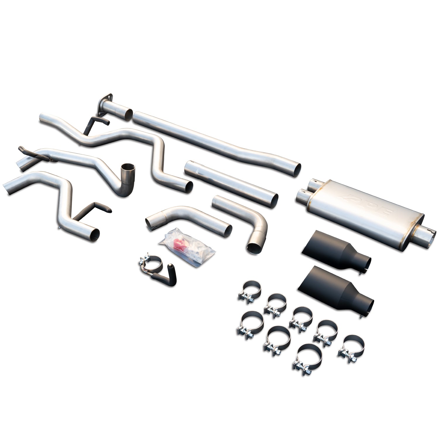 Exhaust Cat Back Ford F150 (2015-2022) Raw Tube Black Tips