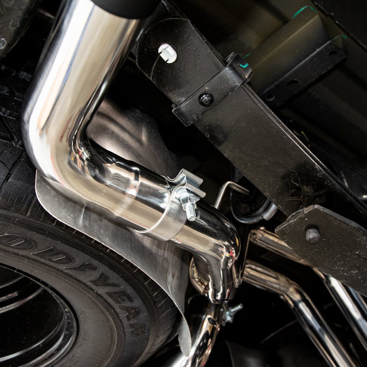 Exhaust Cat Back Ford F150 (2015-2022) Polished Tube Black Tips