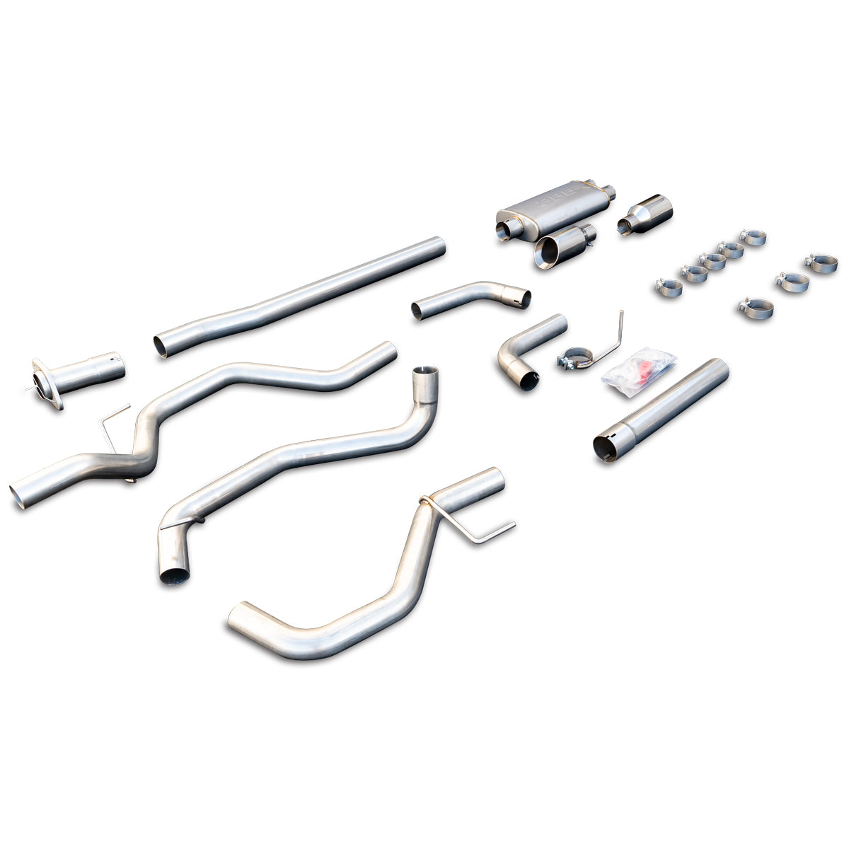 Exhaust Cat Back Ford F150 (2015-2022) Polished Tube Polished Tips