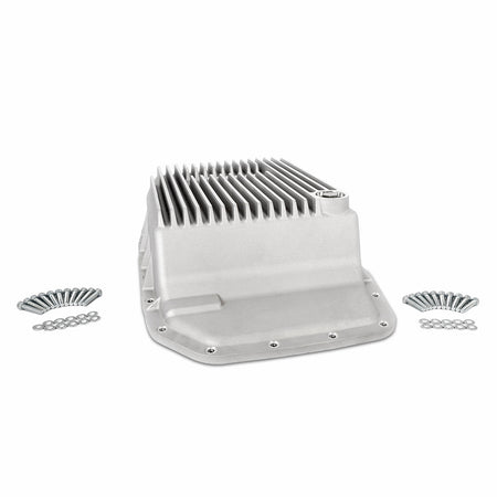 07-19 F150/Expedition/Navigator, 17-19 Super Duty 6R80/6R100 Cast Aluminum Transmission Pan Brushed Pacific Performance Engineering