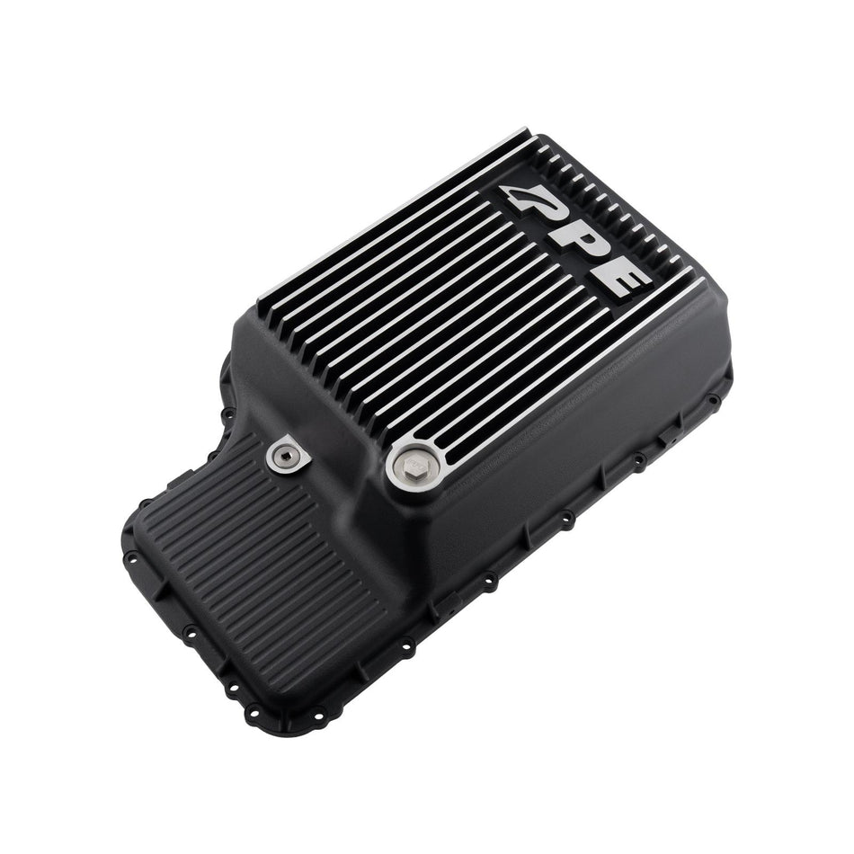 10R140 Deep Transmission Pan SuperDuty Gas 20-25 - Step Bottom - Brushed Pacific Performance Engineering