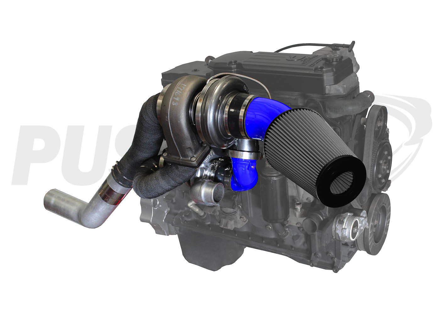 Pusher High Mount Compound Turbo System for 2007.5-2009 Dodge Ram 6.7L Cummins Trucks