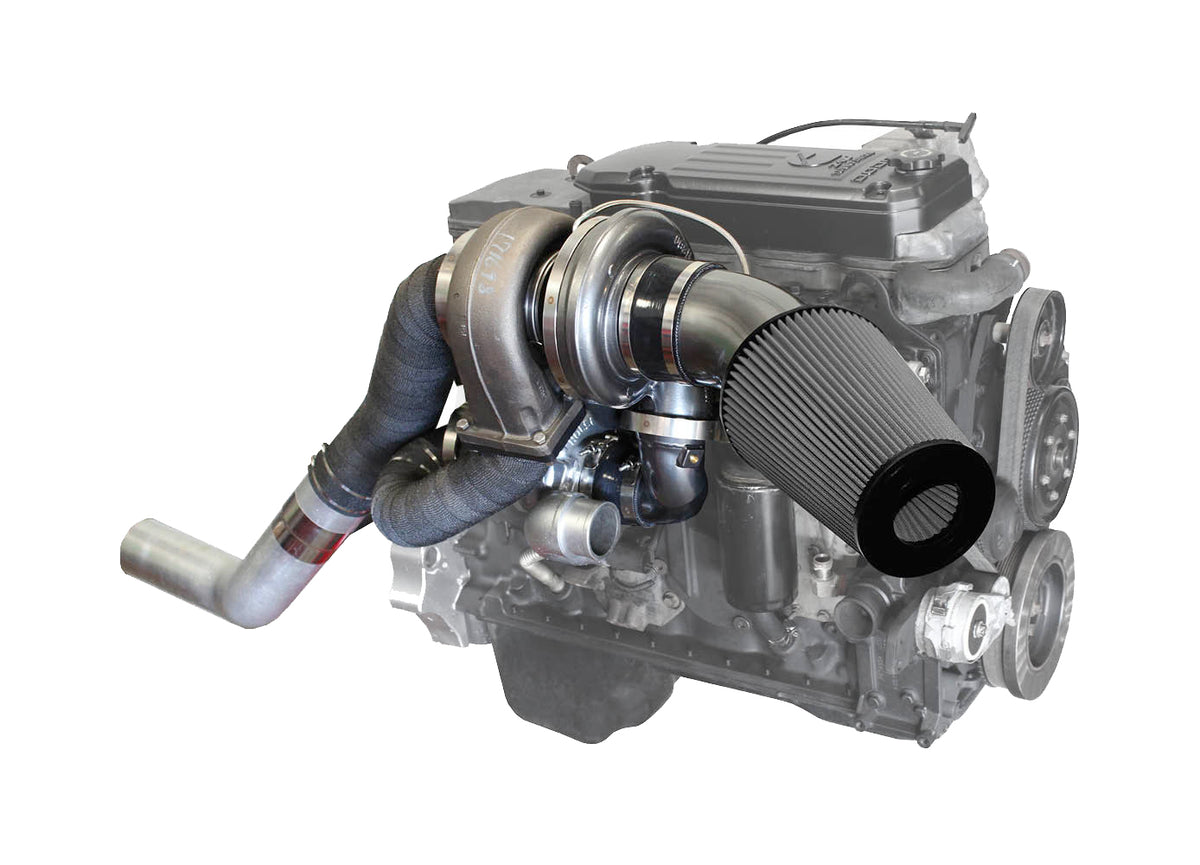 Mount Compound Component Pusher High Mount Compound Turbo System for 2003-2007 Dodge Cummins Tr ...