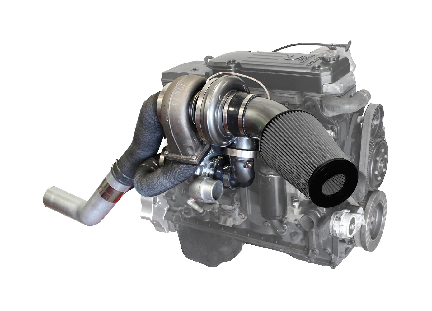 Pusher High Mount Compound Turbo System for 2003-2007 Dodge Cummins Trucks