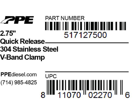 2.75 Inch V Band Clamp Quick Release PPE Diesel